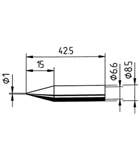 Ponta 1.0mm para ferros e estaçoes ERSA - 0842BDLF/SB