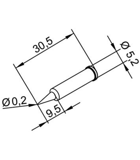 Ponta 0.2mm para ERSA I-Tool - 0102PDLF02/SB