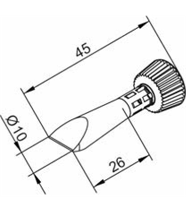 Ponta 10mm para ERSA I-Tool - 0102CDLF100/SB
