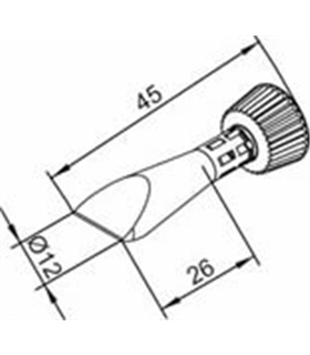 Ponta 1.2mm para ERSA I-Tool - 0102CDLF12/SB