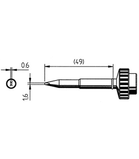 Ponta 1.6mm para ferro Tech Tool de estaçoes ERSA - 0612ADLF/SB