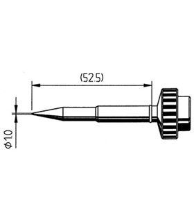 Ponta 1.0mm para ferro Tech Tool de estaçoes ERSA - 0612BDLF/SB