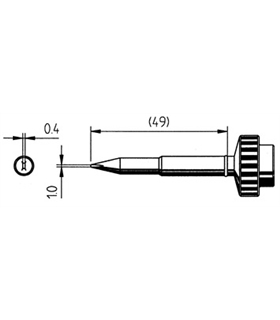Ponta 1.0mm para ferro Tech Tool de estaçoes ERSA - 0612CDLF/SB