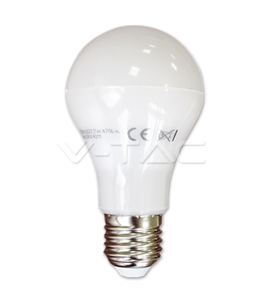 Lâmpada LED E27 7W Termoplástico Epistar Branco Quente - VT1828