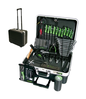 Hard-side case with 51 Tools in Tool case trolly - H220273