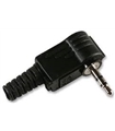 Conector Jack Stereo, Macho, 2.5mm, Cabo, 90º