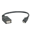 Cabo de dados USB 2.0 A a micro B OTG 0.15m preto