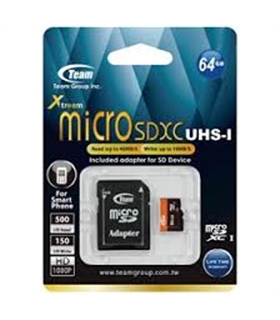 Cartão micro SDHC CARD 64Gb  TEAM CLASS10 - SD64GBT
