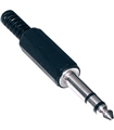 Conector Jack Stereo, Macho, 6.35mm, Cabo
