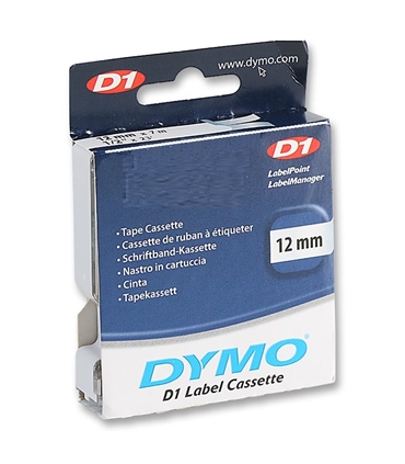 DYMO  45020  TAPE, WHITE/CLEAR, 12MM - MX45020