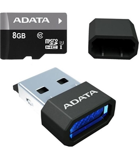 Cartão micro SDHC CARD 8Gb ADATA CLASS10 com Leitor - SD8GBAL