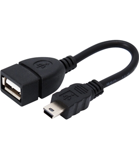 Adaptador flexIvel USB A Femea - mini USB OTG p/telemóveis - WIR904