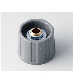 Botão para Potenciometro Cinzento - Ø20x15,5mm, Ø eixo:6mm - BPA2520068