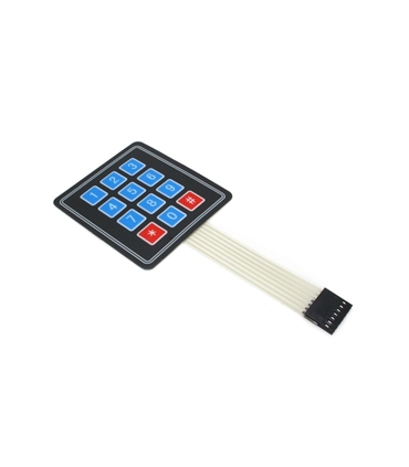 MX120726002 - Sealed Membrane 4X3 Button Pad with Sticker - MX120726002