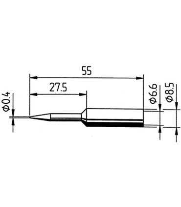 Ponta 0,4mm para ferros e estaçoes ERSA - 0832UD/SB