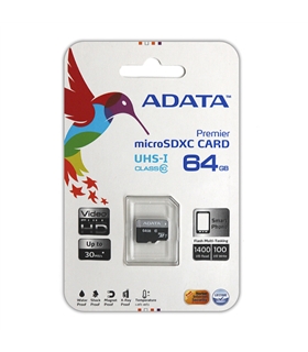 Cartão micro SDHC CARD 64Gb ADATA CLASS10 - SD64GBA