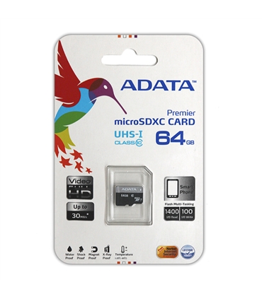 Cartão micro SDHC CARD 64Gb ADATA CLASS10 - SD64GBA