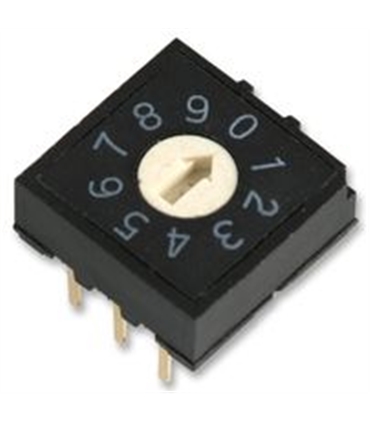 MCRH3AF-10R - Micro switch 10 posicoes, 24V, 25mA - MCRH3AF-10R