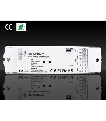 Controlador RGB Receptor In-12/24Vdc Out- 4x8A - 4x96-288W - SR1003RCWEA