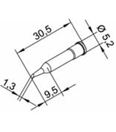 Ponta 1.3mm para ERSA I-Tool - 0102ADLF13/SB