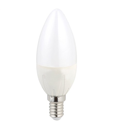 Lâmpada E14 C37 LED 6W 3000K Branco Quente 440lm - E14C376WWW