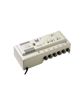 Amplificador de cabeceira 4 ent, 2 sal, UHF-UHF-VHF-BI/FM - CA-312