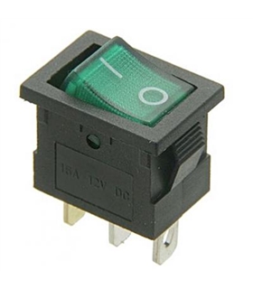 Interruptor Basculante 1 Circuito Verde Luminoso - MX51726