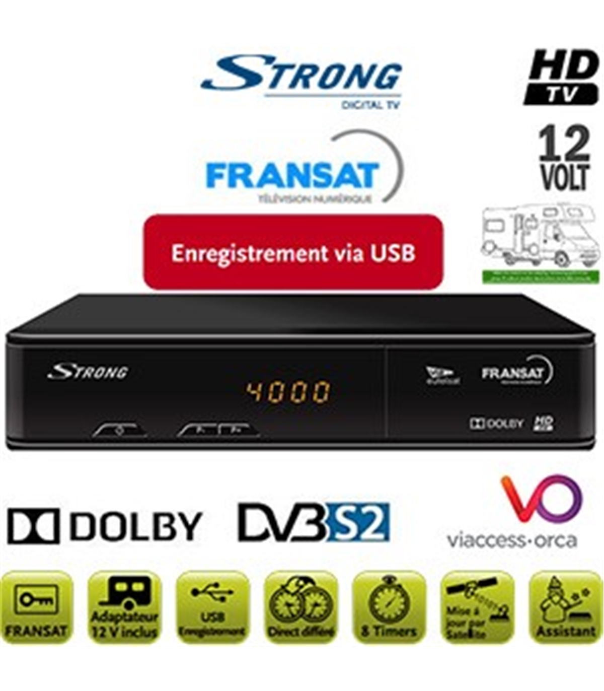 HD DECODEUR SATELLITE TV ASTRA For Tntsat Fransat DVB-S2/S2X/T/T2