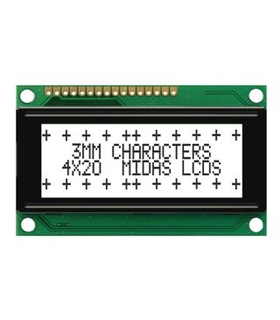 MC42004A6WR-FPTLW-V2 - Alpha-Numeric LCD, 20x4, Black-White - MC42004A6WR
