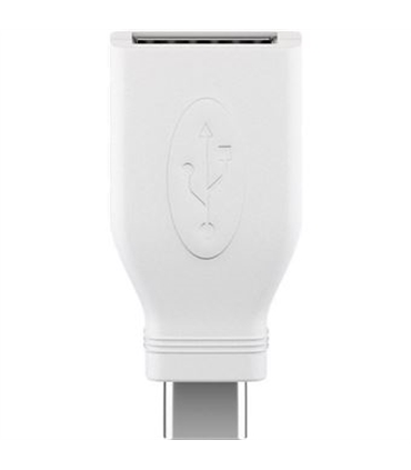 Adaptador USB C macho - USB A femea - Branco - MX45398