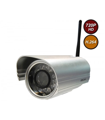 Câmera IP de Exterior HD 1.0Mpx - Fixa - Prateada - FI9804W-PT