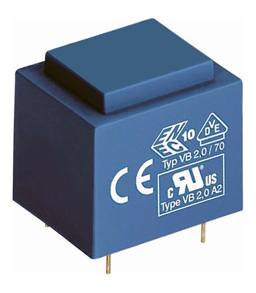 Transformador 220V, 0-12-0-12V, 2VA para Circuito Impress - T2012D2CI