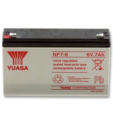 Bateria 6V 7A 151x97.5x34mm Yuasa - NP7-6