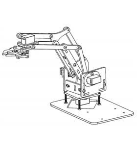 Braço Robotico Acrilico 4 DOF sem Servo - MXR0077