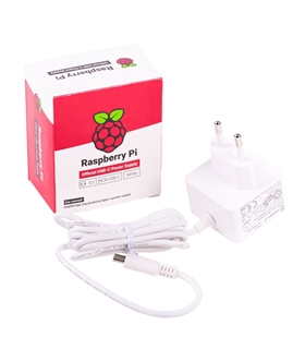 Fonte Oficial Raspberry 3.0A 15.3W USB-C para Pi4 Branca - MX0353400