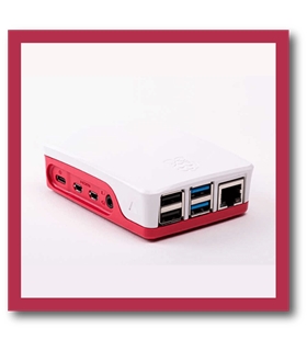 Pi4 Case - Caixa Original Vermelha/Branca para Raspberry Pi4 - PI4CASE