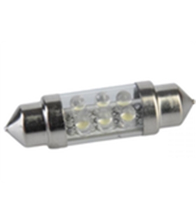 Lâmpada LED SV8.5 6 LEDs 3mm 12V 0.138W Branco 16lm 36mm - MX3062759