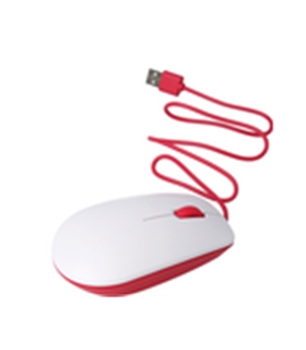 Rato Óptico USB Raspberry PI Branco/ Vermelho Oficial - MX0472618