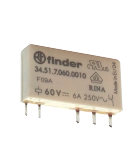 34.51.7.005.0010 - Rele Finder SPDT 5VDC 6A - F34517005