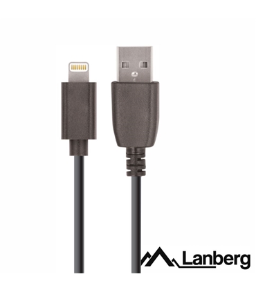 Cabo USB-A 2.0 Macho - Lightning 8P Macho 1.8m Preto - CAUSLM10CU18BK