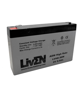 LVH6-36W - Bateria AGM 6V 9Ah HIGH RATE - LVH6-36W