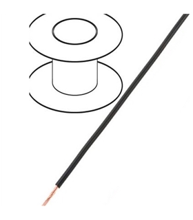 Bobine de fio de cobre multifilar 1x0.22mm2 Preto 100mt - FLRYA022BK