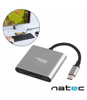 Hub USB-C para USB-C; USB 3.0; HDMI 4K - NMP-1607
