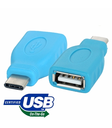 Adaptador USB-C Macho USB-A 3.1 Femea Preto OTG - ADPUSB31C1