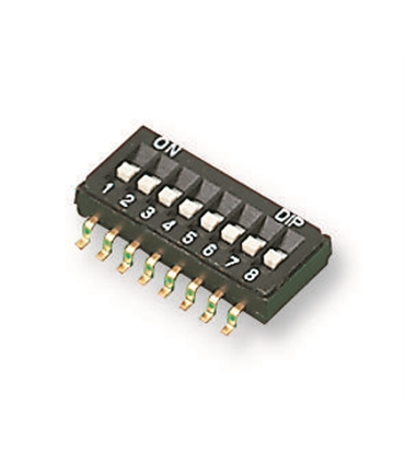 MCDHA-08TQR - DIP Switch, 8 Circuitos, SMD, SPST - MCDHA-08TQR