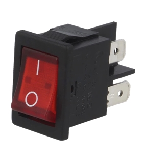 Interruptor Basculante Duplo Pequeno C/Luz Vermelho - H8553VBBR3076W