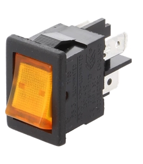 Interruptor Basculante On/Off Pequeno c/ luz Amarela - 914BPCLA