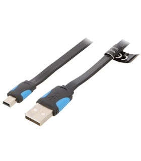 Cabo USB A/ Mini USB Flat 2Mts - VAS-A14-B200