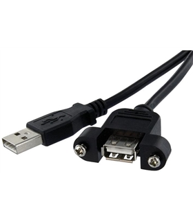 Extensao USB A Femea - USB A Macho com Suporte Painel - USBPNLAFAM3