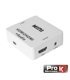 Conversor HDMI-HDMI Amplificado - Saida Jack 3.5mm - HDMIHDMI01